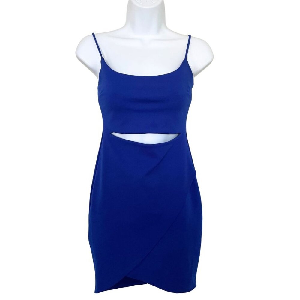 Lulus Blue Bodycon Cut Out Mini Dress Size S